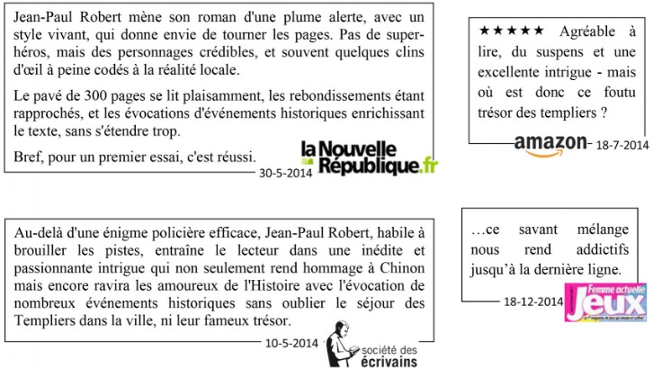Extraits presse et commentaires Extraits de presse et avis sur ce roman