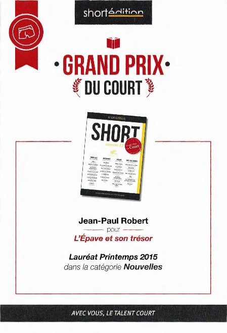Grand prix 2015 Grand prix du court 2015 - L'épave et son trésor